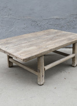 Maisons Origines Table basse vintage / bois brut - 93X56XH31cm -  bois d'orme