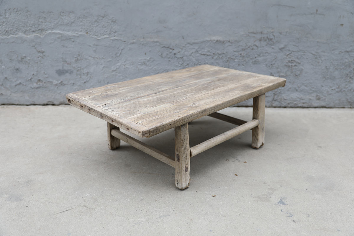 Maisons Origines Banc bois brut / Table basse - 200X38XH50cm - pièce unique