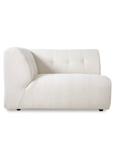 HK Living Sofá boucle elemento izquerda - crema