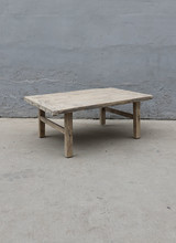 Maisons Origines Table basse vintage / bois brut - 109X71XH43cm - noyer brut
