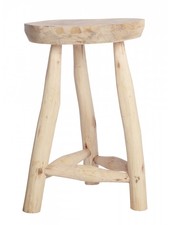House Doctor Ethnic stool - Natural Wood - Ø31cm / h48cm - House Doctor