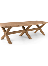 Petite Lily Interiors Table de salle à manger bois brut - 300x100xh79H
