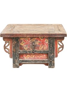 Petite Lily Interiors Vintage side table - raw elm wood - 53x39xh30cm