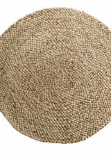 TineKHome Tapis rond toile de jute et chanvre - naturel - Ø260cm - Tine k Home