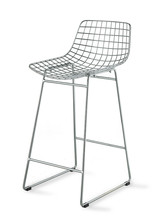 HK Living Silver bar stool WIRE - HK Living