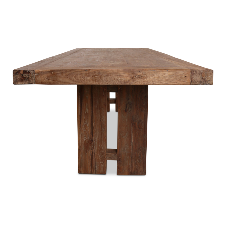 Petite Lily Interiors Table de salle à manger bois brut recyclé  - 240x100xH80cm - Piece Unique