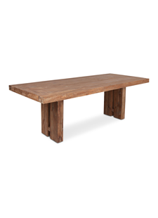 Petite Lily Interiors Table de salle à manger bois brut recyclé  - 240x100xH80cm