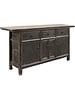 Petite Lily Interiors Buffet Table Vintage - noir - Bois d'orme - 184X46X85cm