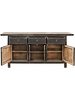 Petite Lily Interiors Sideboard vintage - black - 184X46X85cm - elm wood