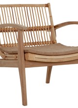 Petite Lily Interiors Chaise Lounge teck et rotin - Natural