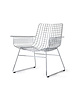 HK Living Silver metal chair WIRE with arms - HK Living