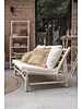 Bazar Bizar Teak wood One Seater TULUM with white cushion 70x80xh74cm