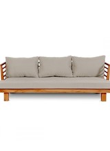 Dareels Outdoor sofa 'STRAUSS' - recycled teak and polyester - 214x82cm