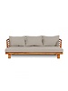 Dareels Outdoor sofa 'STRAUSS' - recycled teak and polyester - 214x82cm