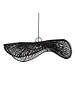 Bazar Bizar Suspension en rotin 'Chapeau' - noir - Ø75x20cm