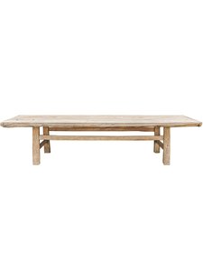 Maisons Origines Table basse vintage / bois brut - 170X59XH42cm -  bois d'orme