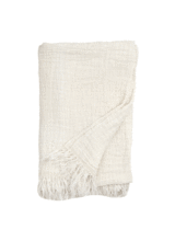 Nordal linen bedspread white - 270x270cm - Nordal
