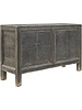 Petite Lily Interiors Buffet Table Vintage - noir - Bois d'orme - 144X44X85cm