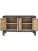 Petite Lily Interiors Buffet Table Vintage - noir - Bois d'orme - 144X44X85cm