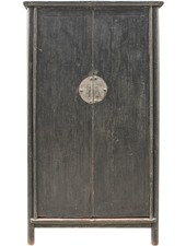 Petite Lily Interiors Armario Vintage chino - negro - 109x51xh189cm - pieza unica