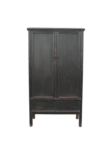 Petite Lily Interiors Vintage black cabinet - 101x49x178 - Unique Item