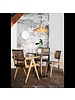 Madam Stoltz Elm wood & rattan dining chair - Natural - 50x50x84cm