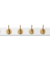 Nordal Coat rack/hanger, MDF metal, gold - 60x6,5x7cm - Nordal