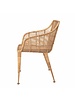 Bloomingville Silla de comedor de mimbre - L60xH80xW59cm - Natural