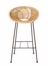 Bloomingville Tabouret de bar en rotin naturel - L54xH94xW52cm - Bloomingville