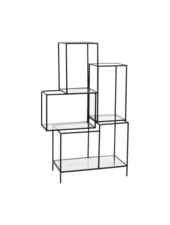 Etagère en métal - noir - L65xH37xW30cm - Nordal - Petite Lily