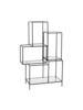 Nordal Iron & glass rack - black - L39xH126xW77cm - Nordal