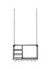 Nordal Iron & glass rack - black - L65xH37xW30cm - Nordal