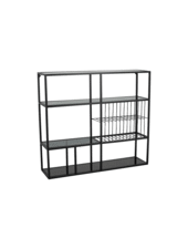 Nordal Iron rack - black - L100xH90xW25cm - Nordal