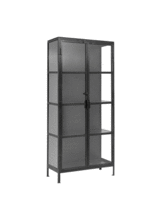 Nordal Industrial metal Cabinet - black - H175xD35xW74cm - Nordal