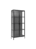 Nordal Biblioteca industrial de metal - negro - H175xD35xW74cm - Nordal