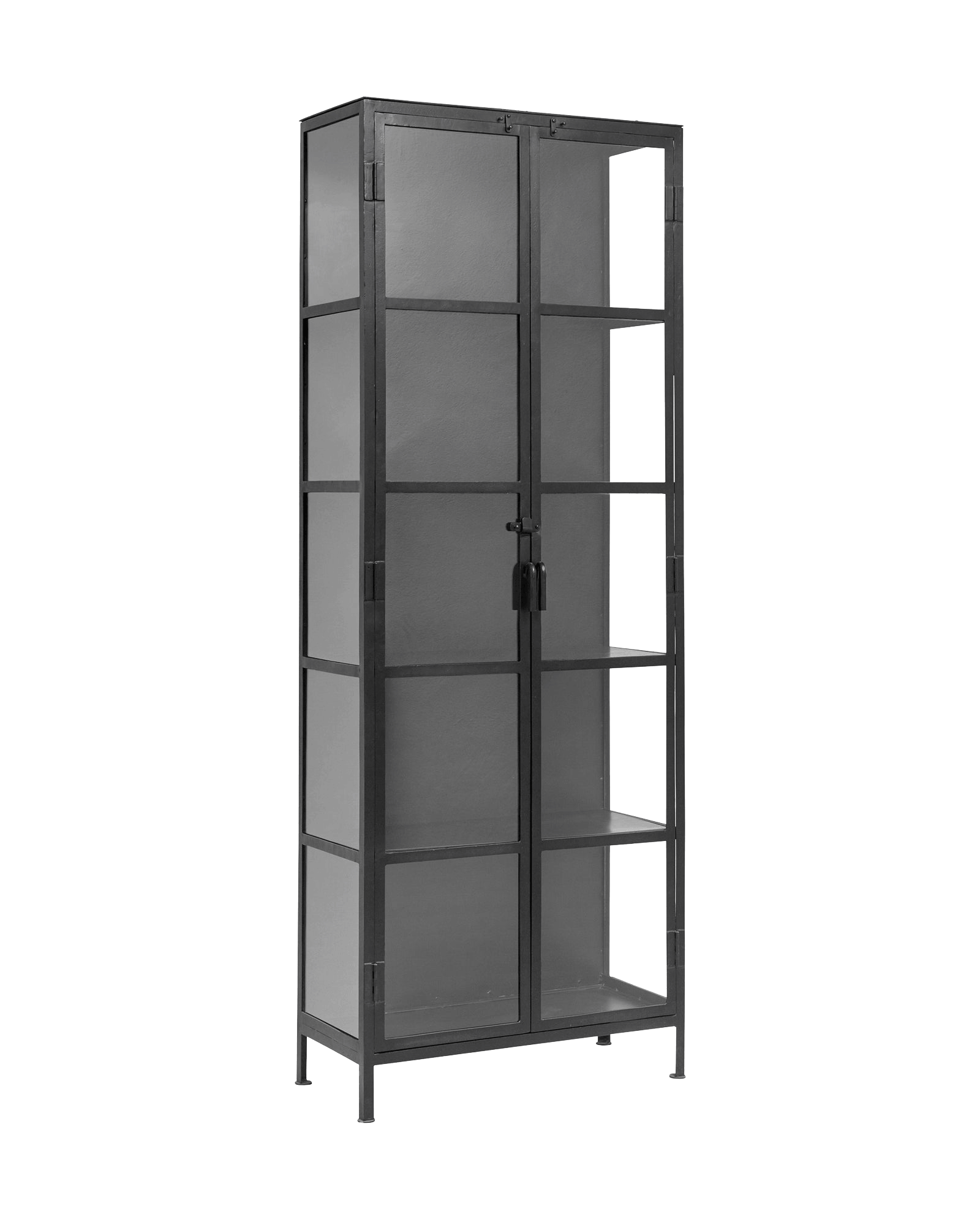 Bibliothèque FELIX effet chêne et métal noir h145cm