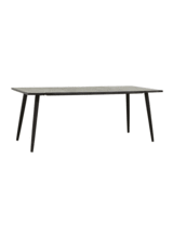 Nordal Black dining table wood - L200x90xh76cm - Nordal