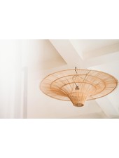 Bazar Bizar Rattan pendant lamp 'SKY' L - natural - Ø60x20cm