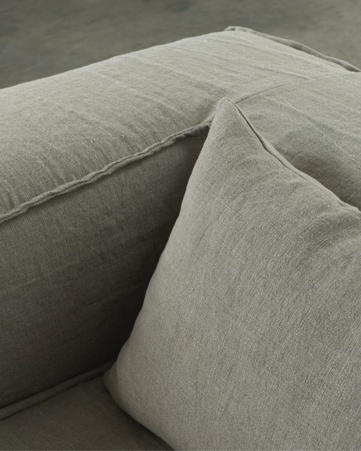 Dareels Natural linen Couch / Sofa Strozzi 3PL - 260x95xH65cm