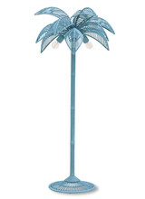 HK Living Wicker Floor Lamp Palm Tree - Blue/Grey - Ø70xH150cm