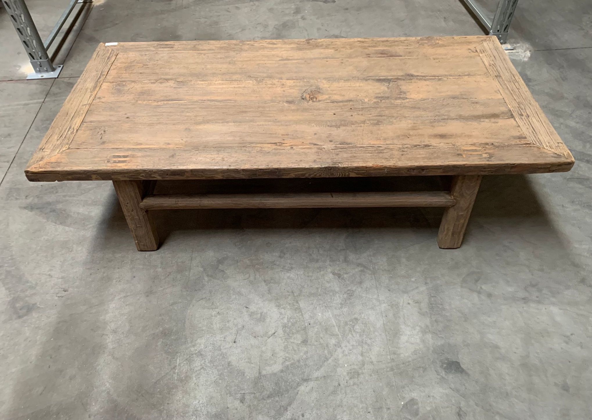 Maisons Origines Vintage raw wood coffee table - 180X86X46cm