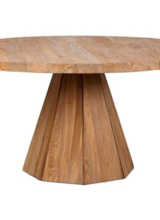 Dareels table de salle à manger ronde en teck - Ø160x76cm