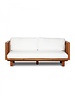 Dareels White outdoor sofa 'TOPRAK' - recycled teak and Olefin  - 180x82cm - Dareels