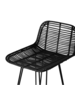 HK Living Rattan bar stool black - HK Living