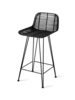 HK Living Rattan bar stool black - HK Living