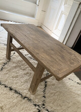 Maisons Origines Raw wood coffee table - 90X50XH40cm - Elm Wood