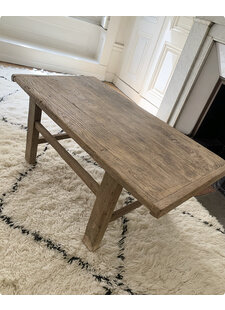 Maisons Origines Raw wood coffee table - 90X50XH40cm - Elm Wood