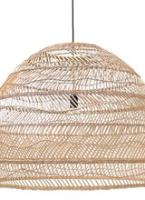 HK Living Lampe Suspension en osier - naturel - Ø80cm - HK Living