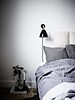 Déco Scandinave avec literie de couleur grise - Vu sur Pinterest