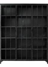 Nordal Industrial metal Downtown Cabinet 3 doors - black - Nordal